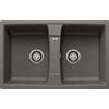 Blanco Lavello due vasche SONA 8 1557280 finitura grigio vulcano da 78x50 cm - Sopratop