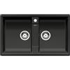 Blanco Lavello due vasche SONA 9 1536686 finitura antracite da 86x50 cm - Sopratop