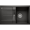 Blanco Lavello una vasca con gocciolatoio METRA 45 S 1525915 finitura nero da 78x50 cm - Sopratop