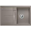 Blanco Lavello una vasca con gocciolatoio METRA 45 S 1517346 finitura tartufo da 78x50 cm - Sopratop