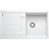 Blanco Lavello una vasca con gocciolatoio METRA 5 S 1513205 finitura bianco da 86x50 cm - Sopratop