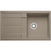 Blanco Lavello una vasca con gocciolatoio METRA 5 S 1517349 finitura tartufo da 86x50 cm - Sopratop
