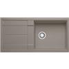 Blanco Lavello una vasca con gocciolatoio METRA XL 6 S 1517359 finitura tartufo da 100x50 cm - Sopratop