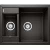 Blanco Lavello una vasca con vaschetta METRA 6 1525923 finitura nero da 61.5x50 cm - Sopratop