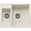 Blanco Lavello una vasca con vaschetta METRA 6 1527113 finitura soft white da 61.5x50 cm - Sopratop