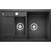 Blanco Lavello una vasca con vaschetta e gocciolatoio METRA 6 S Compact 1525925 finitura nero da 78x50 cm - Sopratop