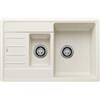 Blanco Lavello una vasca con vaschetta e gocciolatoio METRA 6 S Compact 1527114 finitura soft white da 78x50 cm - Sopratop