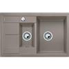 Blanco Lavello una vasca con vaschetta e gocciolatoio METRA 6 S Compact 1517353 finitura tartufo da 78x50 cm - Sopratop