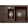 Blanco Lavello una vasca con vaschetta e gocciolatoio METRA 6 S Compact 1515044 finitura caffè da 78x50 cm - Sopratop