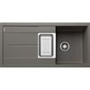 Blanco Lavello una vasca con vaschetta e gocciolatoio METRA 6 S 1527300 finitura grigio vulcano da 100x50 cm - Sopratop