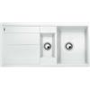Blanco Lavello una vasca con vaschetta e gocciolatoio METRA 6 S 1513223 finitura bianco da 100x50 cm - Sopratop