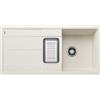 Blanco Lavello una vasca con vaschetta e gocciolatoio METRA 6 S 1527117 finitura soft white da 100x50 cm - Sopratop