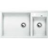 Blanco Lavello due vasche con gocciolatoio METRA 9 1513269 finitura bianco da 86x50 cm - Sopratop