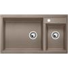 Blanco Lavello due vasche con gocciolatoio METRA 9 1517364 finitura tartufo da 86x50 cm - Sopratop