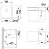Blanco Lavello una vasca NAYA 45 1527309 finitura grigio vulcano da 46.5x51 cm - Sopratop