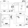 Blanco PRONTA CONSEGNA - Blanco Lavello una vasca NAYA 6 1527128 finitura soft white da 61.5x51 cm - Sopratop