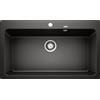 Blanco PRONTA CONSEGNA - Blanco Lavello una vasca NAYA XL 9 1525947 finitura nero da 86x51 cm - Sopratop