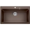 Blanco PRONTA CONSEGNA - Blanco Lavello una vasca NAYA XL 9 1521820 finitura caffè da 86x51 cm - Sopratop
