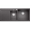 Blanco Lavello una vasca con gocciolatoio sx NAYA 8 S 1525780 finitura grigio roccia da 116x50 cm - Sopratop