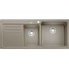 Blanco Lavello una vasca con gocciolatoio sx NAYA 8 S 1525785 finitura tartufo da 116x50 cm - Sopratop