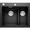 Blanco PRONTA CONSEGNA - Blanco Lavello una vasca SX con vaschetta PLEON 6 Split 1525955 finitura nero da 61.5x51 cm - Sopratop