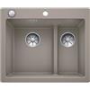 Blanco Lavello una vasca SX con vaschetta PLEON 6 Split 1521696 finitura tartufo da 61.5x51 cm - Sopratop