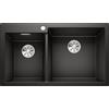 Blanco PRONTA CONSEGNA - Blanco Lavello due vasche PLEON 9 1525958 finitura nero da 86x50 cm - Sopratop