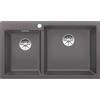 Blanco PRONTA CONSEGNA - Blanco Lavello due vasche PLEON 9 1518909 finitura grigio roccia da 86x50 cm - Sopratop