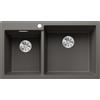 Blanco Lavello due vasche PLEON 9 1527325 finitura grigio vulcano da 86x50 cm - Sopratop