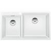 Blanco Lavello due vasche PLEON 9 1518348 finitura bianco da 86x50 cm - Sopratop