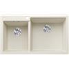 Blanco Lavello due vasche PLEON 9 1527142 finitura soft white da 86x50 cm - Sopratop