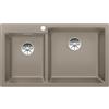 Blanco PRONTA CONSEGNA - Blanco Lavello due vasche PLEON 9 1518352 finitura tartufo da 86x50 cm - Sopratop