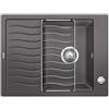 Blanco PRONTA CONSEGNA - Blanco Lavello una vasca con gocciolatoio ELON 45 S 1520990 finitura grigio roccia da 65x50 cm - Sopratop