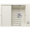 Blanco Lavello una vasca con gocciolatoio ELON 45 S 1527068 finitura soft white da 65x50 cm - Sopratop