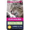 Eukanuba, Linea Hairball Control, Alimento Completo per Gatti Adulti, Crocchette di Pollo 2 Kg