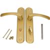 KOTARBAU® Maniglia per porta 72 mm sinistra destra WC oro set piastra lunga in alluminio