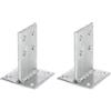 Alberts GAH-Alberts 215170 215538 - Supporto per palo a T, da avvitare o per calcestruzzo, zincato a caldo, dimensioni ponticello 130 x 80 mm, set da 2