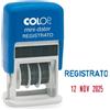 COLOP Timbro mini S160/L3 DATARIO + REGISTRATO 4mm autoinchiostrante COLOP