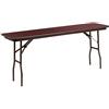 Flash Furniture Floyd - Tavolo da allenamento pieghevole in laminato di mogano ad alta pressione, 1,8 m