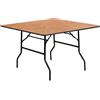 Flash Furniture Gerry, tavolo da banchetto pieghevole quadrato in legno, 1,4 m