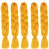 BYNYXI 5 extension Jumbo Braids, 120 cm, capelli sintetici da intrecciare, trecce sintetiche, crochet per capelli intrecciati, in tinta unita Ombre Jumbo trecce per capelli intrecciati