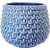 Nordring Vaso Pino - per Fiori da Interno e Piante da Interno, Piante grasse, Cactus, Orchidee M (13,5 cm ø), Blu, Ceramica Gres