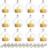 Sziqiqi 12 pezzi Candelabro di Vetro Appeso, Ciondolo in Vetro con Candele a LED, Decorazioni a Lume di Candela per Feste Matrimoni, Decorazioni Natalizie per San Valentino, Trasparente