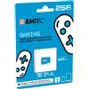 Emtec - mSD Gaming UHS-I U3 V30 A1 - Blu - 256GB - ECMSDM256GXCU3