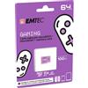 Emtec - mSD Gaming UHS-I U3 V30 A1 - Viola - 64GB - EMTSDM64GXCU3G