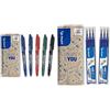 PILOT, Frixion Ball Pacco Da 5, Penna Cancellabile Al Calore Con Inchiostro Termosensibile & FriXion, 2 set da 3 Ricariche per penna cancellabile Frixion Ball e Frixion Ball Clicker