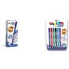 Carioca Oops Penne Blu | Set Penne Cancellabili Ricaricabili per Scuola e Ufficio con Cappuccio & Oops Penne Colorate| Set Penne Cancellabili Ricaricabili per Scuola e Ufficio con Cappuccio
