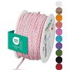 Halbach Seidenbänder Cordoncino di alta qualità (rosa chiaro), larghezza 4 mm, lunghezza 25 m, prodotto in Germania e certificato Öko-Tex, cordoncino in raso lucido in acetato