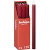 Bolsius Candele a pilastro affusolate - Rosso - Confezione da 9 - Lunga durata di 13 ore - Decorazione d'interni - Non profumate - Cera vegana naturale - 27 x 2,3 cm