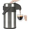 Olerd Thermos a pompa per caffè, 3 l, in acciaio inox, dispenser per bevande calde e caraffa per acqua calda, perfetta per caffè e tè